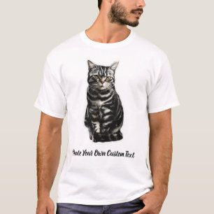 American Shorthair Cat Create Your Own Custom Text T-Shirt