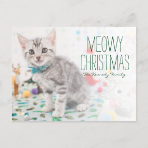 American Shorthair Cat Holiday Postcard