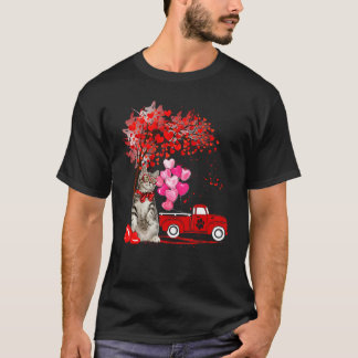 American Shorthair Cat Lover Funny Heart Tree Vale T-Shirt