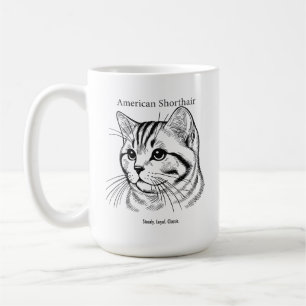 American Shorthair Portrait Coffee Mug