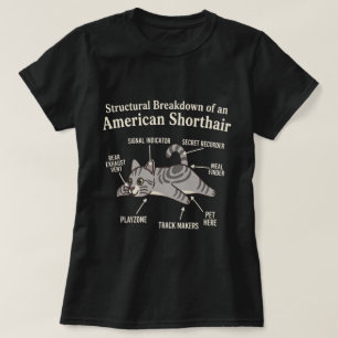 American Shorthair Structural Diagram T-Shirt