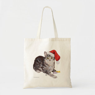 American Shorthair Tabby Cat - Christmas Tote Bag