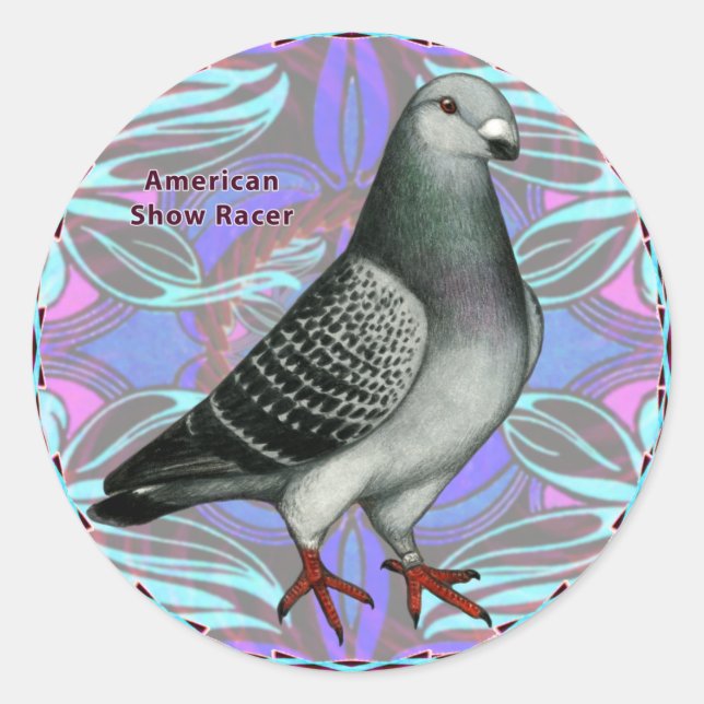American Show Racer Classic Round Sticker (Front)