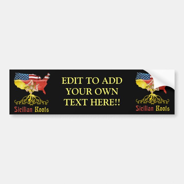American Sicilian Roots Bumper Stickers (Front)