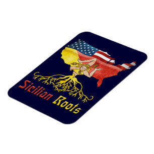 American Sicilian Roots Flexi Magnet