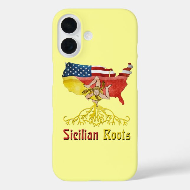 American Sicilian Roots iPhone Smartphone Case (Back)