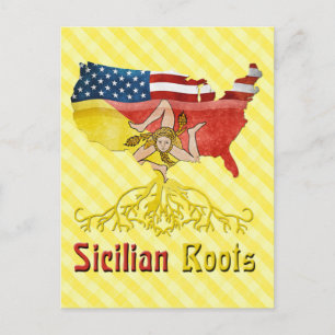 American Sicilian Roots Postcard