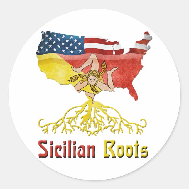 American Sicilian Roots Stickers (Front)