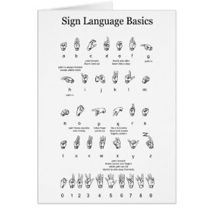 American Sign Language Alphabet and Numbers