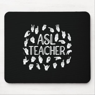 American Sign Language Alphabet Asl Teacher Mouse Pad