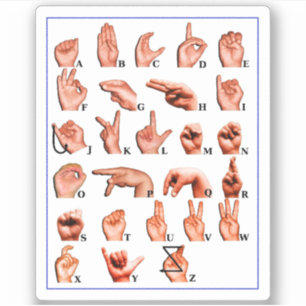 American Sign Language Alphabet Board, Learn Asl
