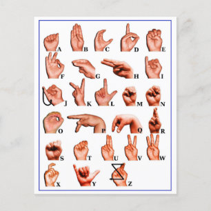 American Sign Language Alphabet Board, Learn Asl Flyer