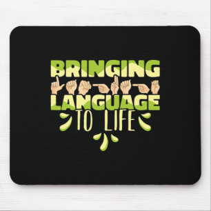 American Sign Language Asl Bringing Language To Li Mouse Pad
