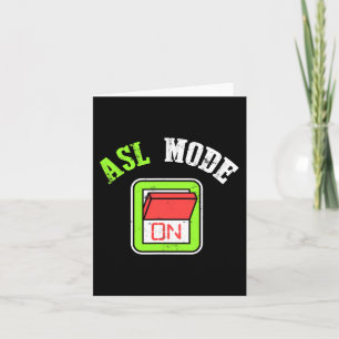 American Sign Language ASL Im Deaf Awareness Card