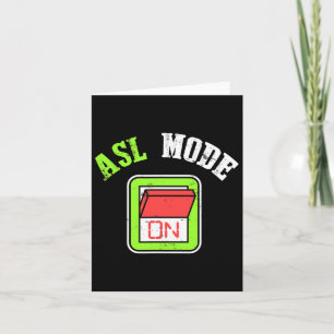 American Sign Language Asl Im Deaf Awareness Card