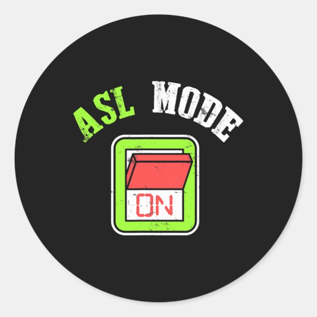 American Sign Language Asl Im Deaf Awareness  Classic Round Sticker (Front)