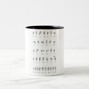 American Sign Language (ASL) Two-Tone Coffee Mug