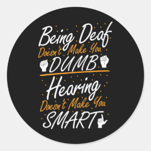 American Sign Language Awareness - ASL Deaf Pride Classic Round Sticker