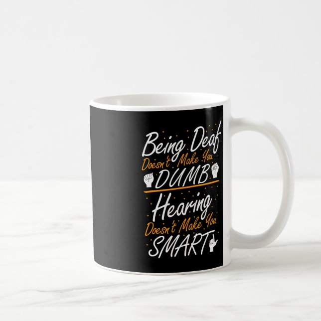 American Sign Language Awareness - ASL Deaf Pride  Coffee Mug (Right)