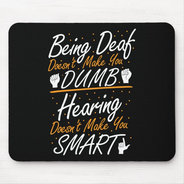 American Sign Language Awareness - ASL Deaf Pride  Mouse Pad (Front)