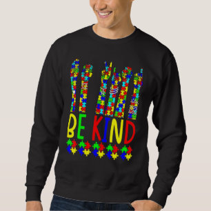 American Sign Language Be Kind Hand Puzzle Autism Sweatshirt