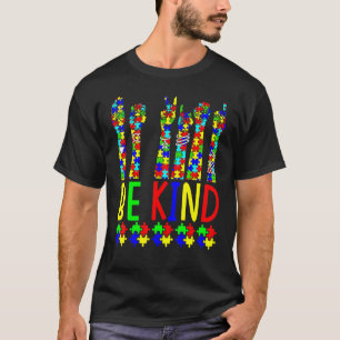 American Sign Language Be Kind Hand Puzzle Autism  T-Shirt