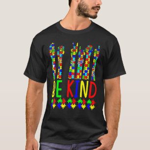 American Sign Language Be Kind Hand Puzzle Autism  T-Shirt