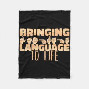 American Sign Language Bringing Language To Life A Fleece Blanket