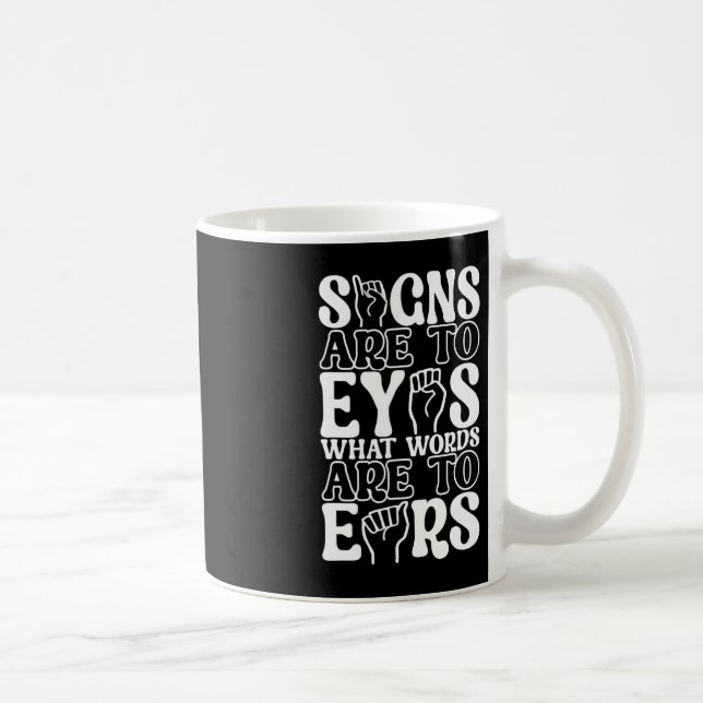 American Sign Language Deaf Awareness 12 Coffee Mug (Right)