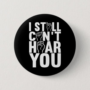 American Sign Language Deaf Awareness 15 6 Cm Round Badge