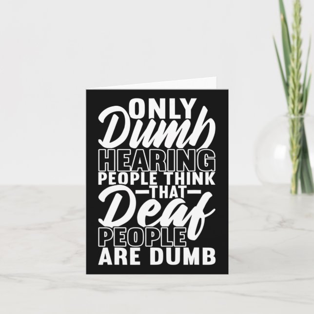 American Sign Language Deaf Awareness 19  Card (Front)