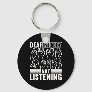 American Sign Language Deaf Awareness 1 Key Ring