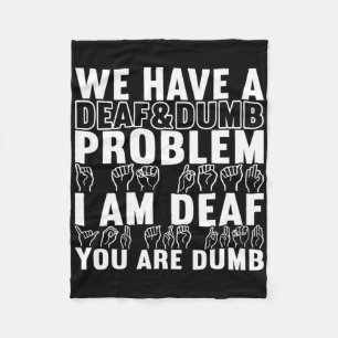 American Sign Language Deaf Awareness 20  Fleece Blanket