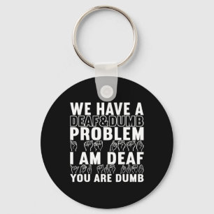 American Sign Language Deaf Awareness 20 Key Ring