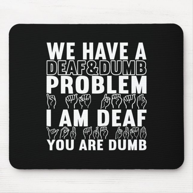 American Sign Language Deaf Awareness 20 Mouse Pad (Front)