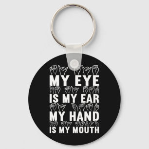 American Sign Language Deaf Awareness 21 Key Ring