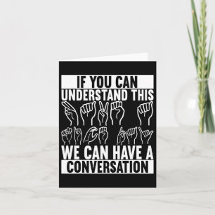 American Sign Language Deaf Awareness 2 Card