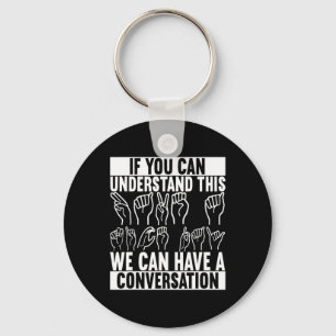 American Sign Language Deaf Awareness 2 Key Ring