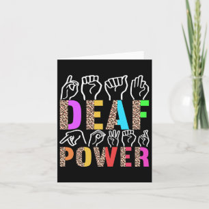 American Sign Language Deaf Awareness 3 Card