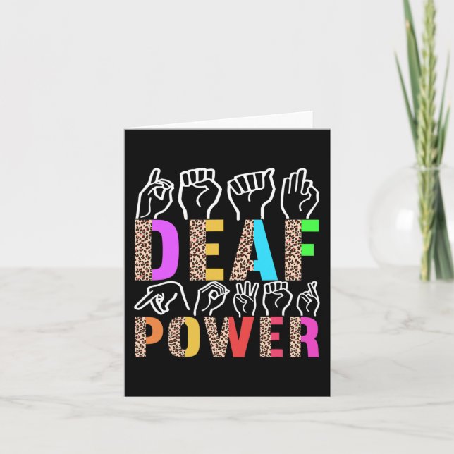 American Sign Language Deaf Awareness 3 Card (Front)
