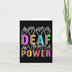 American Sign Language Deaf Awareness 3 Card