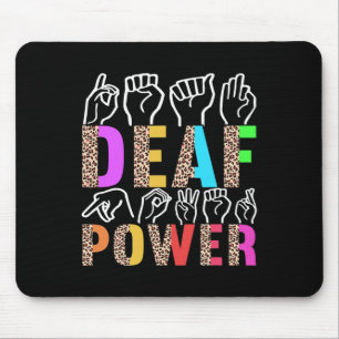 American Sign Language Deaf Awareness 3 Mouse Pad