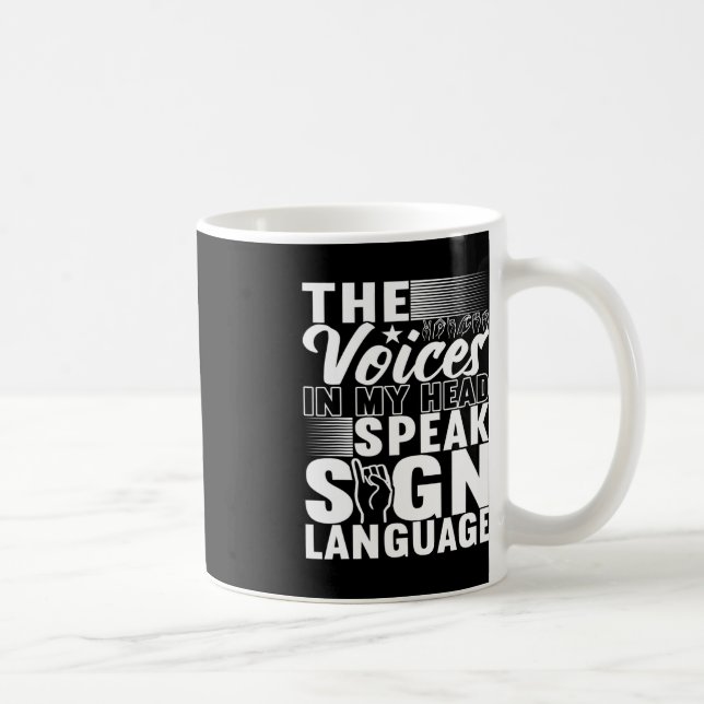 American Sign Language Deaf Awareness 5 Coffee Mug (Right)