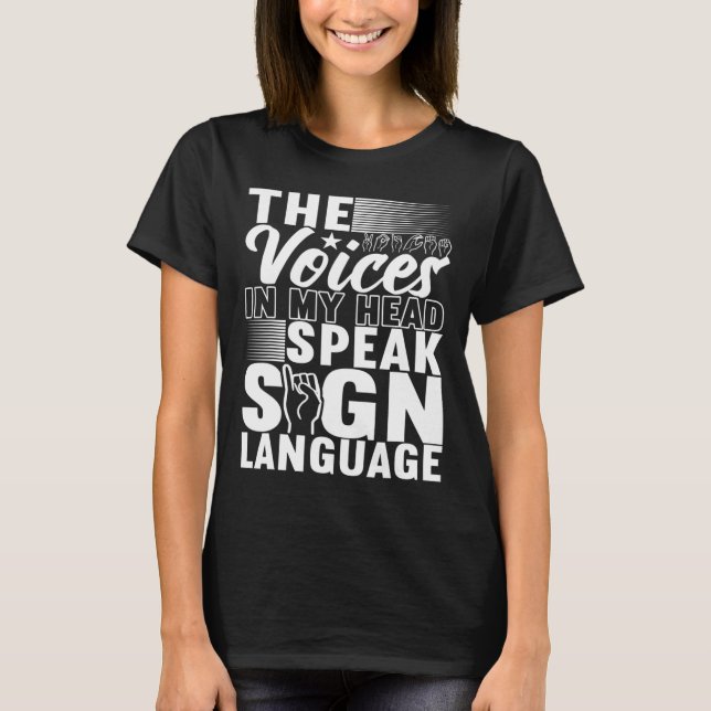 American Sign Language Deaf Awareness 5 T-Shirt (Front)
