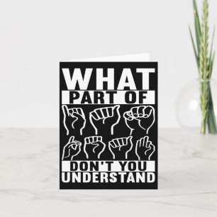 American Sign Language Deaf Awareness 7  Card