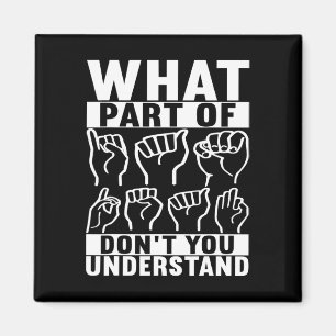 American Sign Language Deaf Awareness 7 Magnet