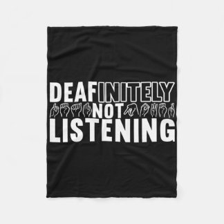American Sign Language Deaf Awareness 9 Fleece Blanket