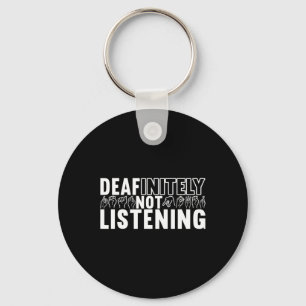 American Sign Language Deaf Awareness 9 Key Ring