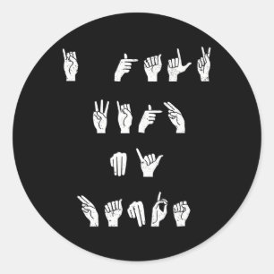 American Sign Language Expert Asl Sign Interpreter Classic Round Sticker
