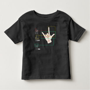 American Sign Language Hand Sign ASL I Love You Toddler T-Shirt